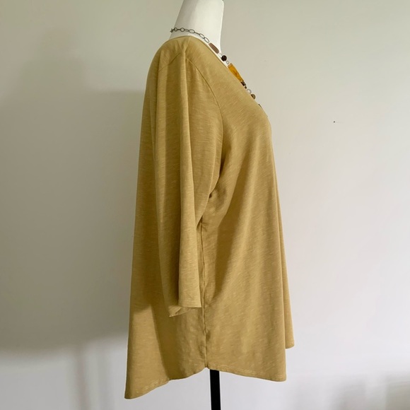 Cynthia Rowley long mustard top - Picture 5 of 8